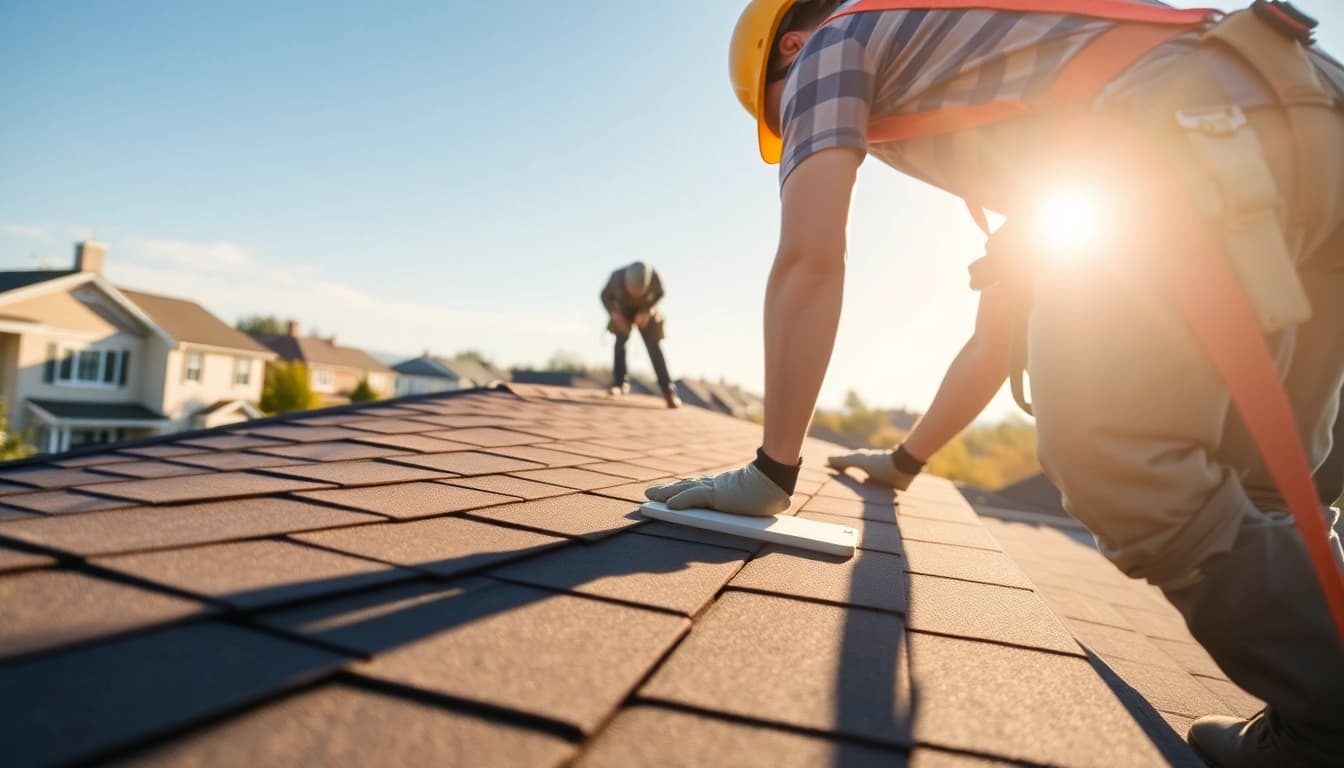 Roofing installation process in South Jersey showcasing skilled professionals at work.