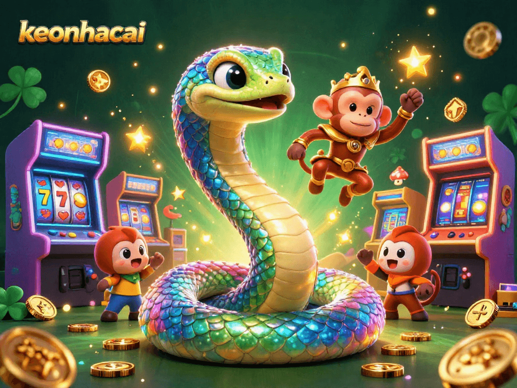 Experience the unique keonhacai magic with vibrant characters and dynamic gaming elements in a captivating casino setting.