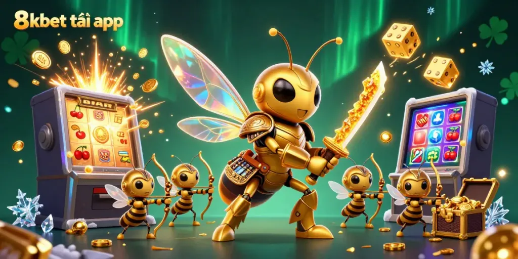 Engage with thrilling gaming adventures on 8xbet tải app featuring unique character design and casino elements.