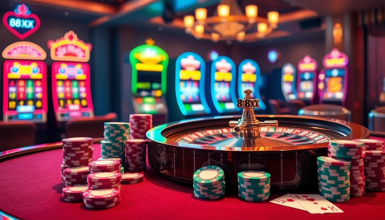 Experience the thrill of gambling with 88xx as you play on a luxurious casino table.