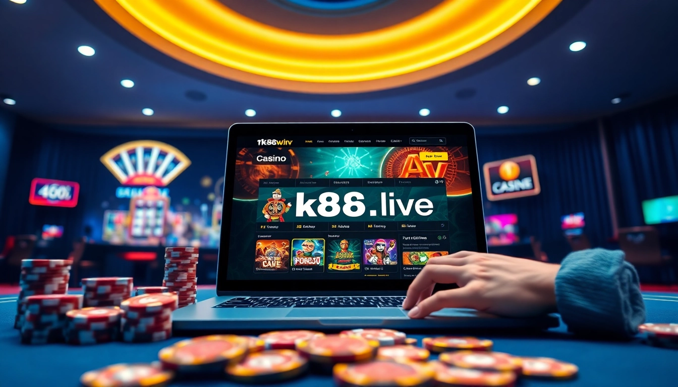 Experience the excitement of tk88win.live with a captivating online casino scene.