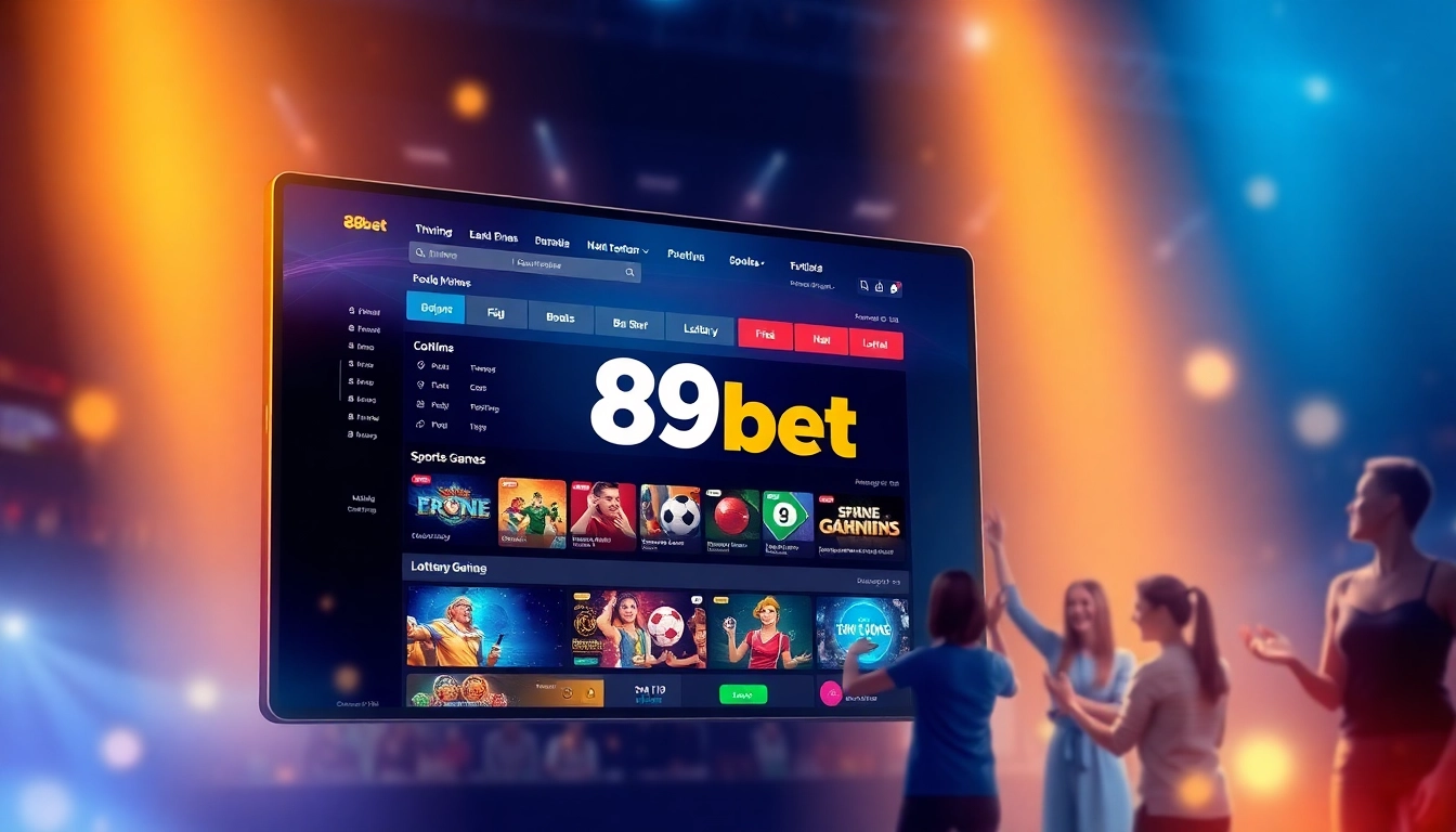 Engaging digital interface of Nhà cái 89bet online gambling platform showcasing diverse betting options.