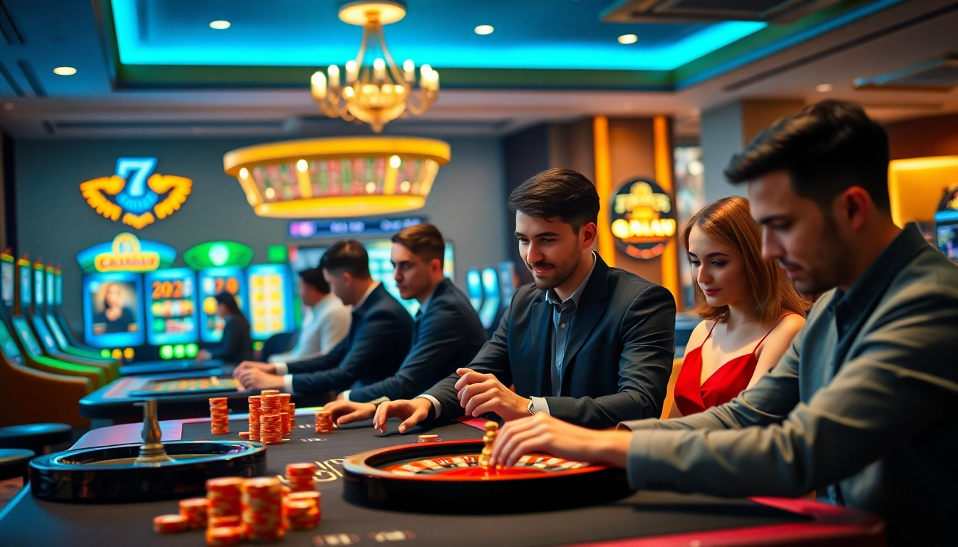 Engaged players enjoying a thrilling QQ88 COM online casino experience.