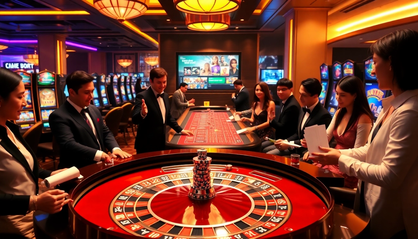 Engaging players at the casino tables, showcasing thrilling gaming moments at https://s8onl.com/.