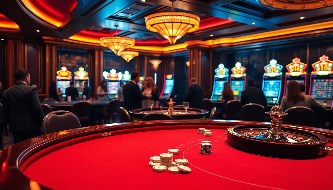 Engage in thrilling games at KK55 bet with vibrant casino tables and poker chips.