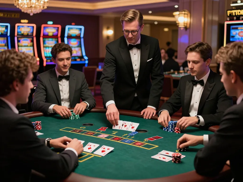 The players at the blackjack table at sc8885 are strategizing their moves under soft casino lights, highlighting an exciting gaming atmosphere.