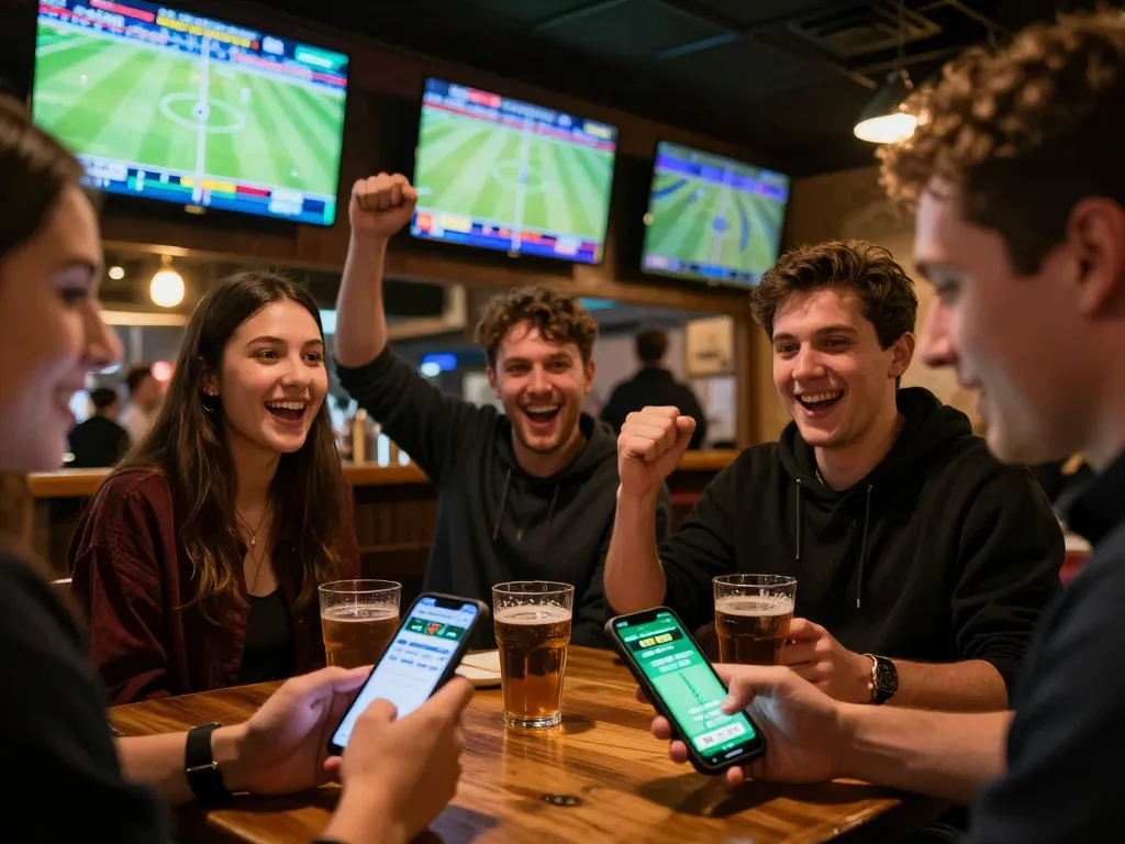 Watch Go88 players place live bets in a lively sports bar atmosphere.