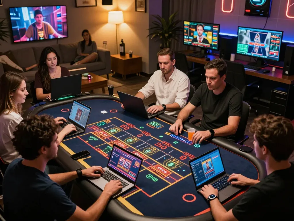 Players engage with the immersive ee88 online casino experience, showcasing dynamic live dealer games.