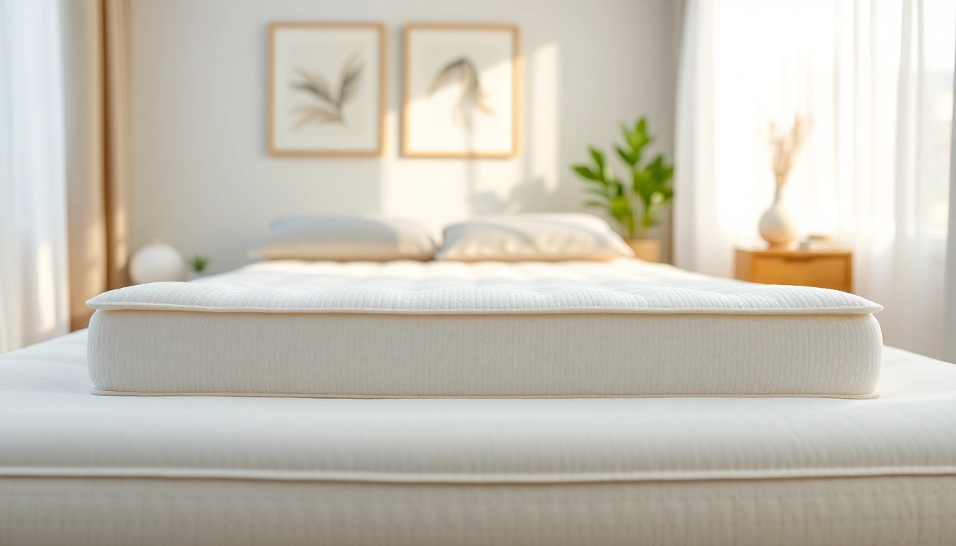 Cozy foam mattress topper enhancing a serene bedroom display for better sleep.