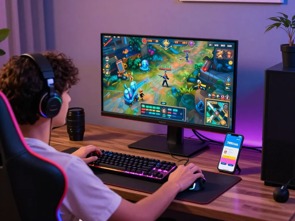 Dynamic online gaming experience at 789club with vibrant visuals and immersive setup.