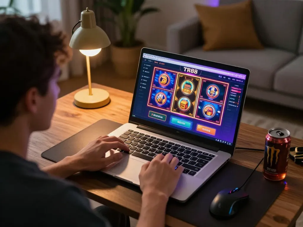Engaging online gaming moment at TR88 casino with colorful game interface.
