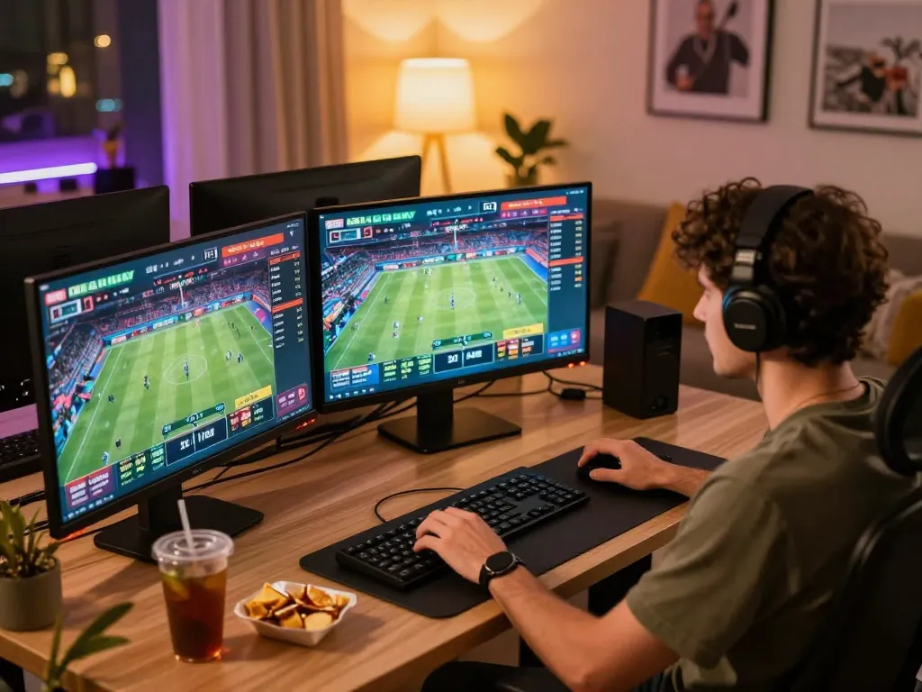 Engage with tg8 strategies in a cozy sports betting home office environment.