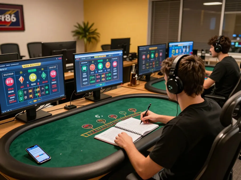 tr88 player engaged in strategic gameplay at a modern online casino setup
