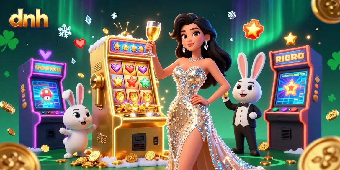 Experience thrilling gameplay at dnh with a dynamic casino scene featuring a jackpot and croupier.