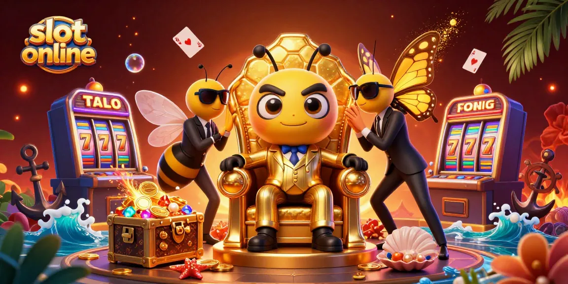 Engage in slot online excitement with vibrant visuals of a bustling casino scene