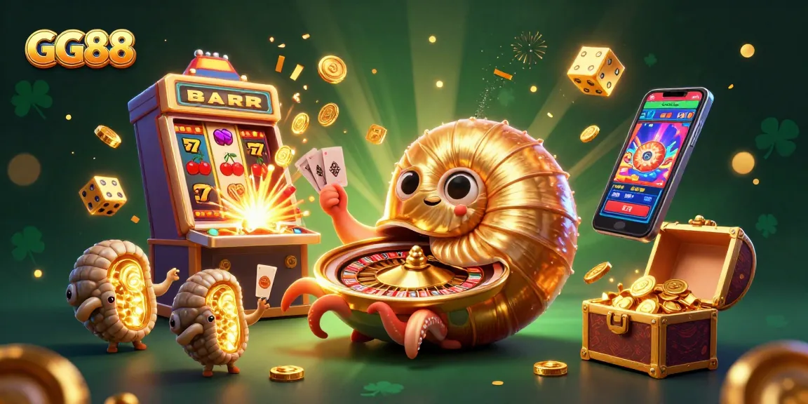 Experience thrilling gameplay with GG88's vibrant casino scene featuring dynamic elements and golden treasures.