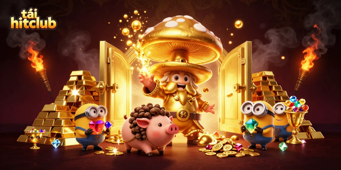 Spin and win with tải hitclub at this vibrant online casino treasure scene!
